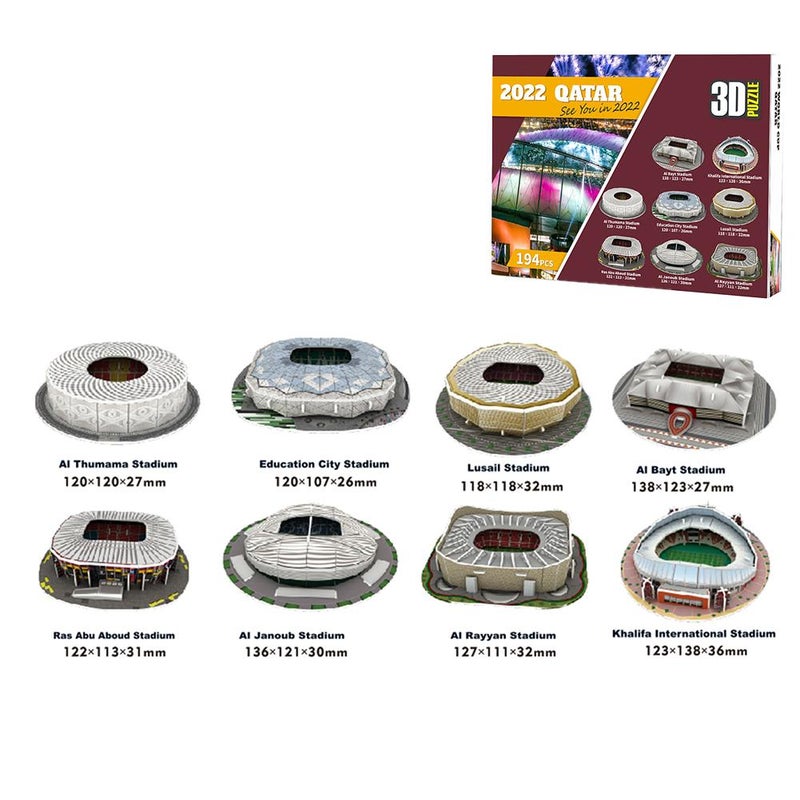 Cross-border 3D jigsaw puzzle football stadium model Real Madrid World Cup DIY building stadium toy gift